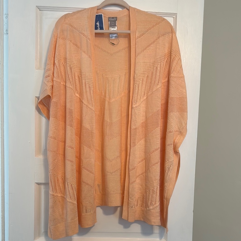 Orange Knit Cardigan